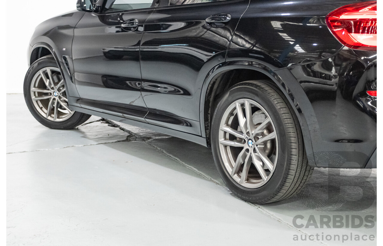 11/2018 BMW X3 xDrive20d M-Sport (4x4) G01 4d Wagon Black Sapphire Metallic Turbo Diesel 2.0L