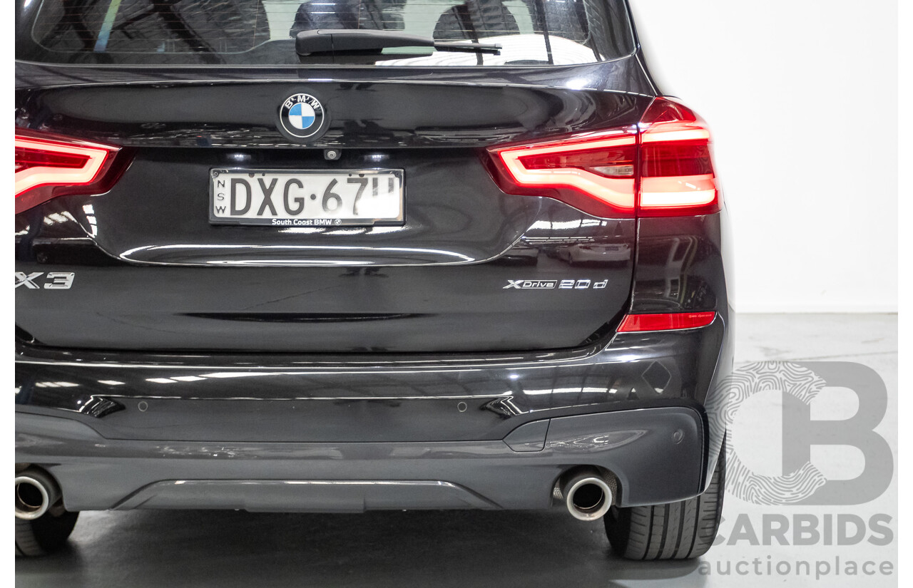 11/2018 BMW X3 xDrive20d M-Sport (4x4) G01 4d Wagon Black Sapphire Metallic Turbo Diesel 2.0L