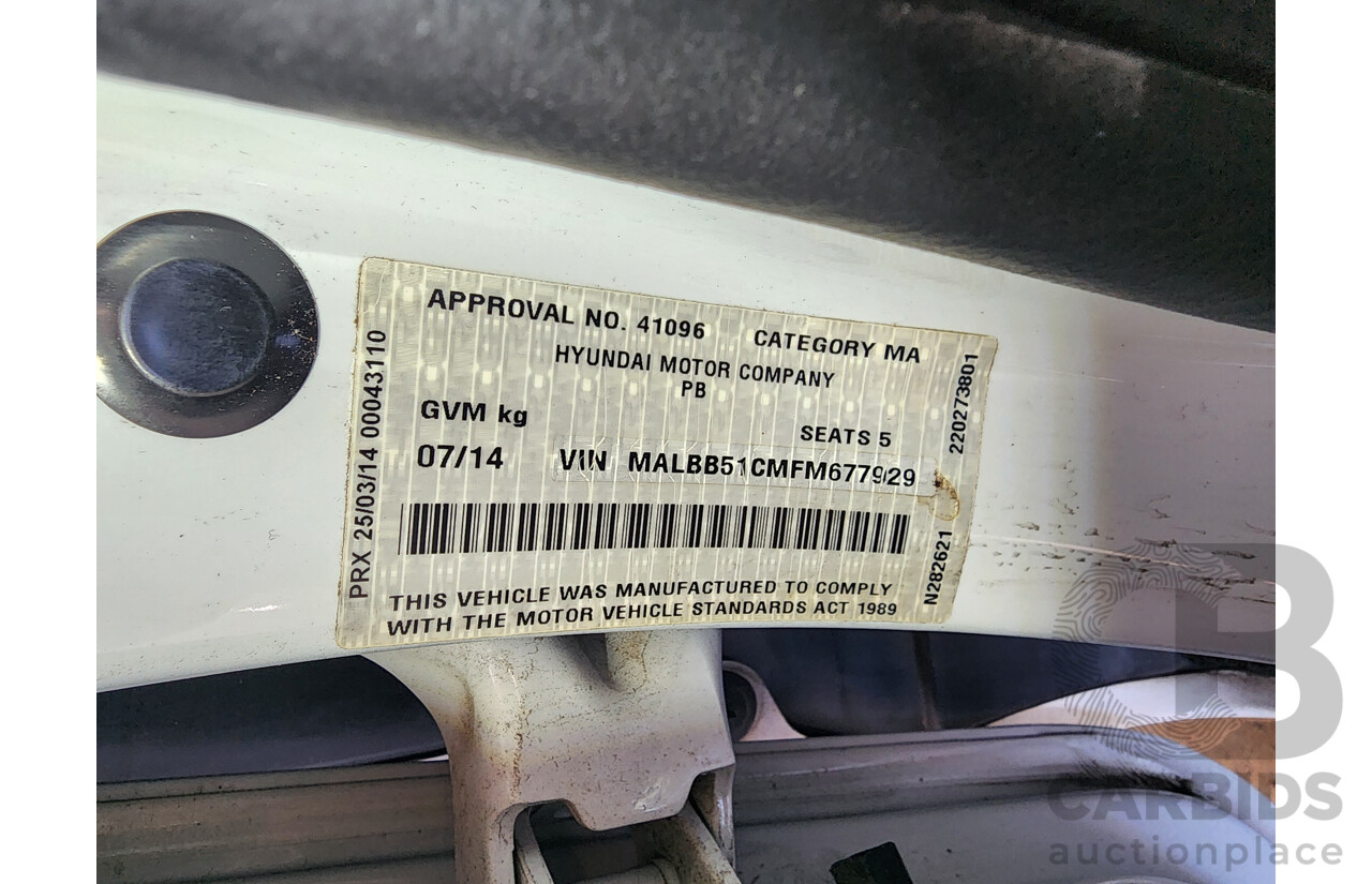 7/2014 Hyundai i20 Active PB MY14 5d Hatchback White 1.4L