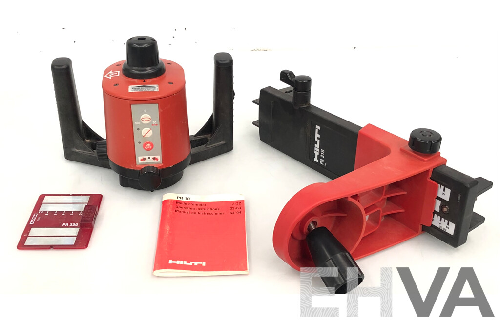Hilti PR10 Rotary Laser Interior Laser with Hilti PA310 Mount & Carrying Case