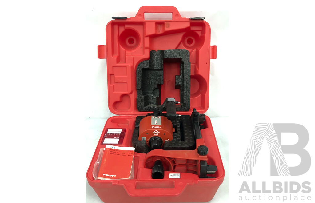 Hilti PR10 Rotary Laser Interior Laser with Hilti PA310 Mount & Carrying Case
