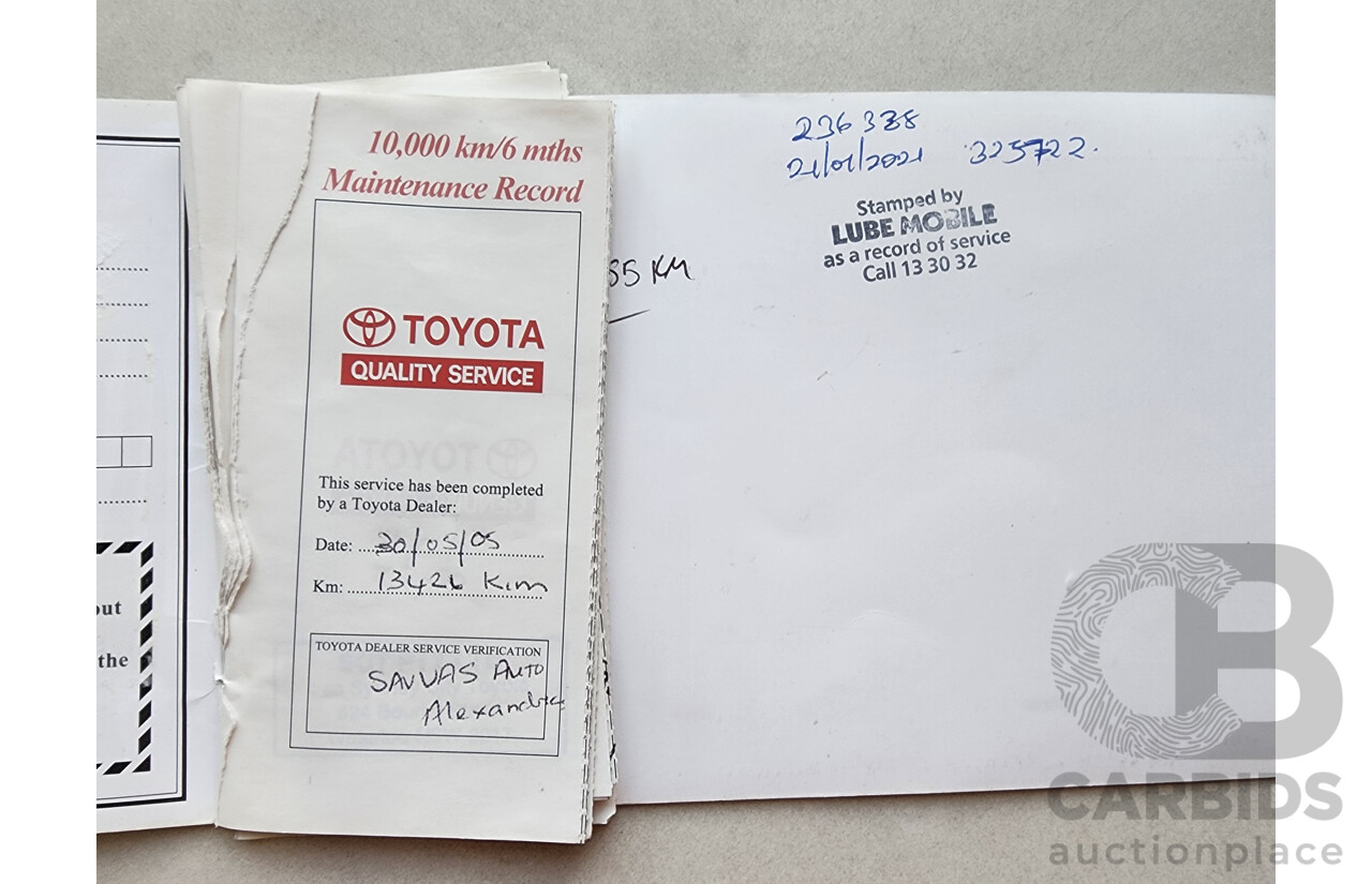 4/2004 Toyota Rav4 Cruiser (4x4) ACA23R 4d Wagon Gold 2.4L