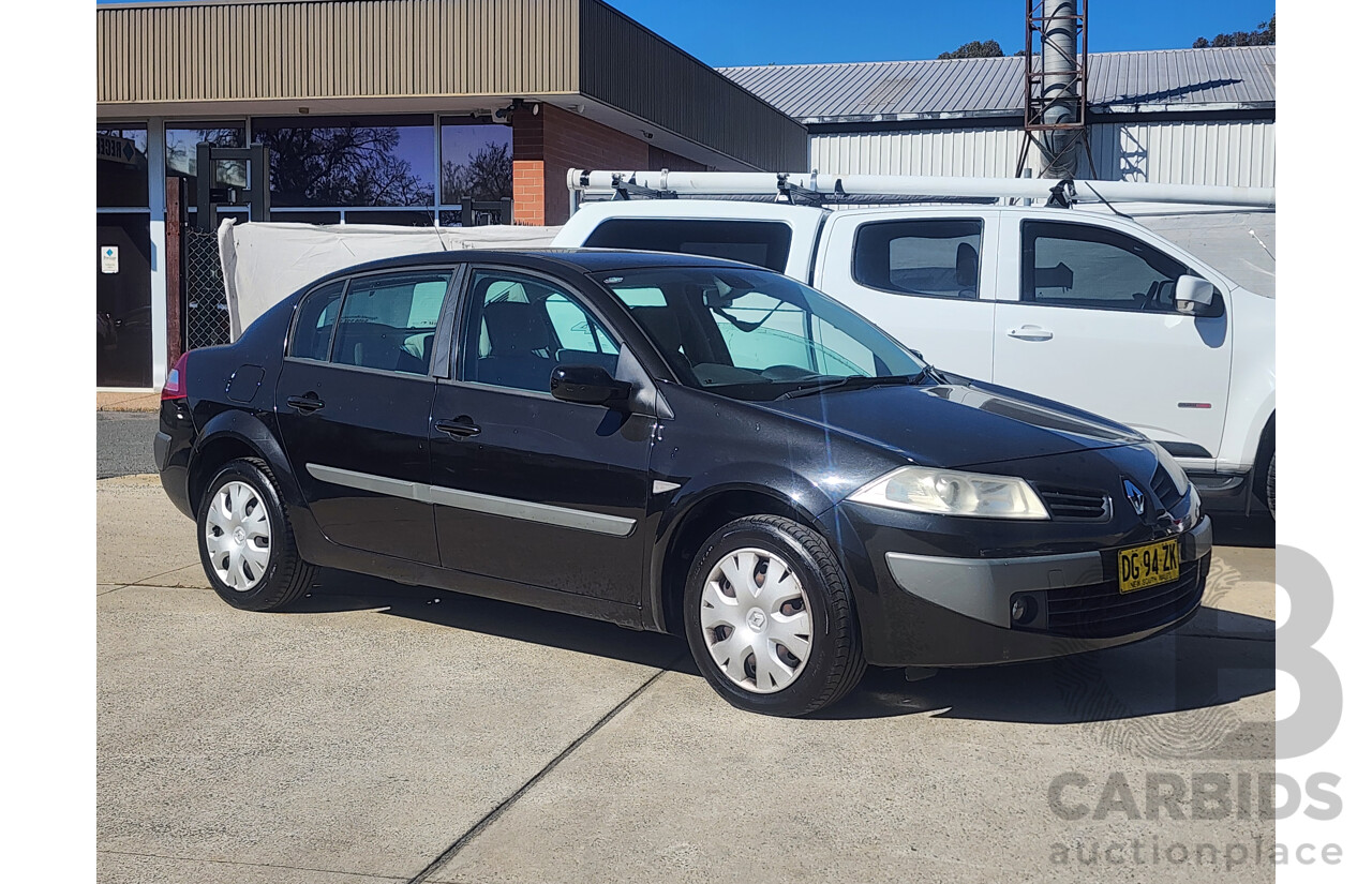 10/2008 Renault Megane Expression X84 MY06 UPGRADE 4d Sedan Black 2.0L