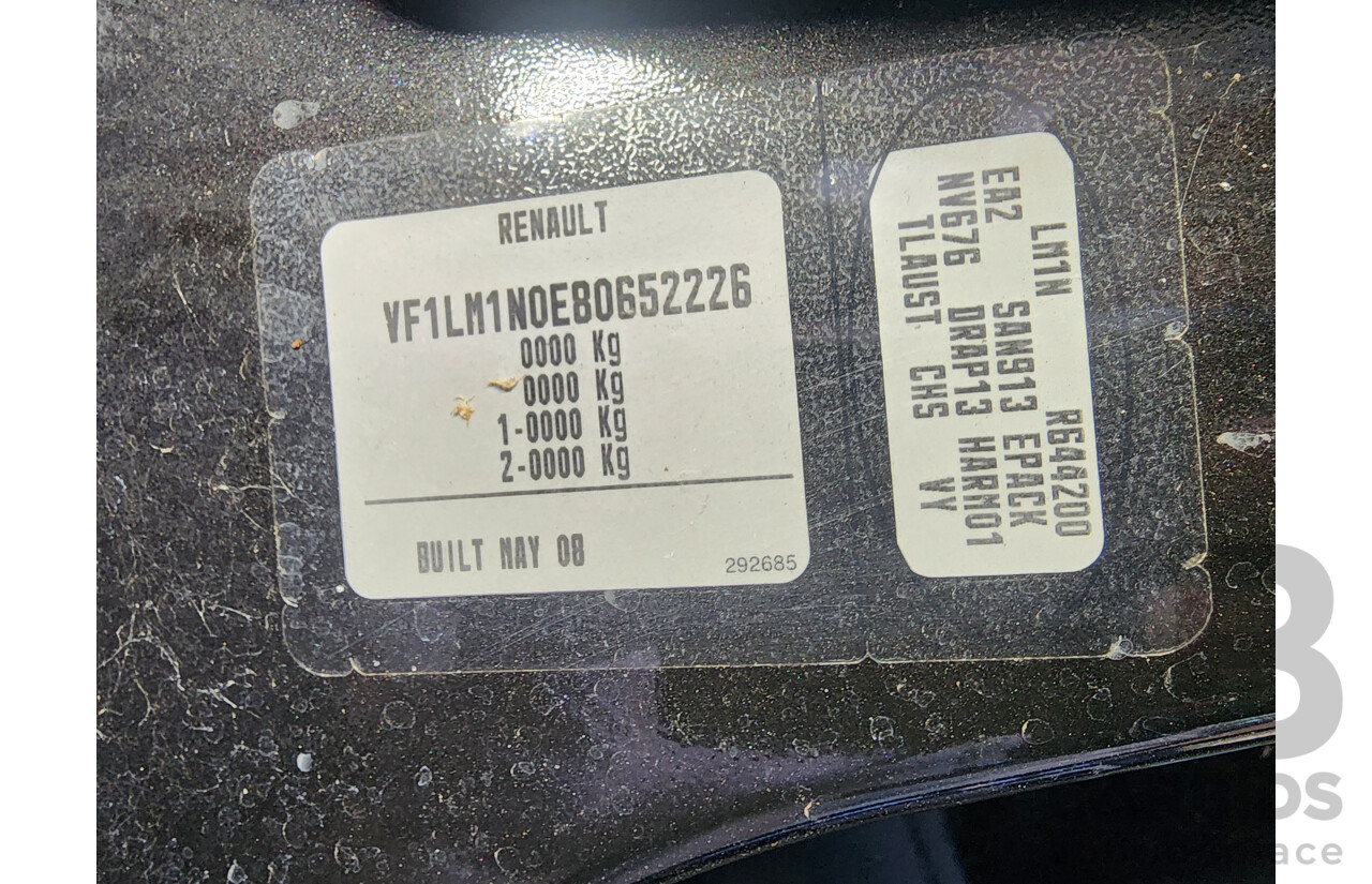 10/2008 Renault Megane Expression X84 MY06 UPGRADE 4d Sedan Black 2.0L