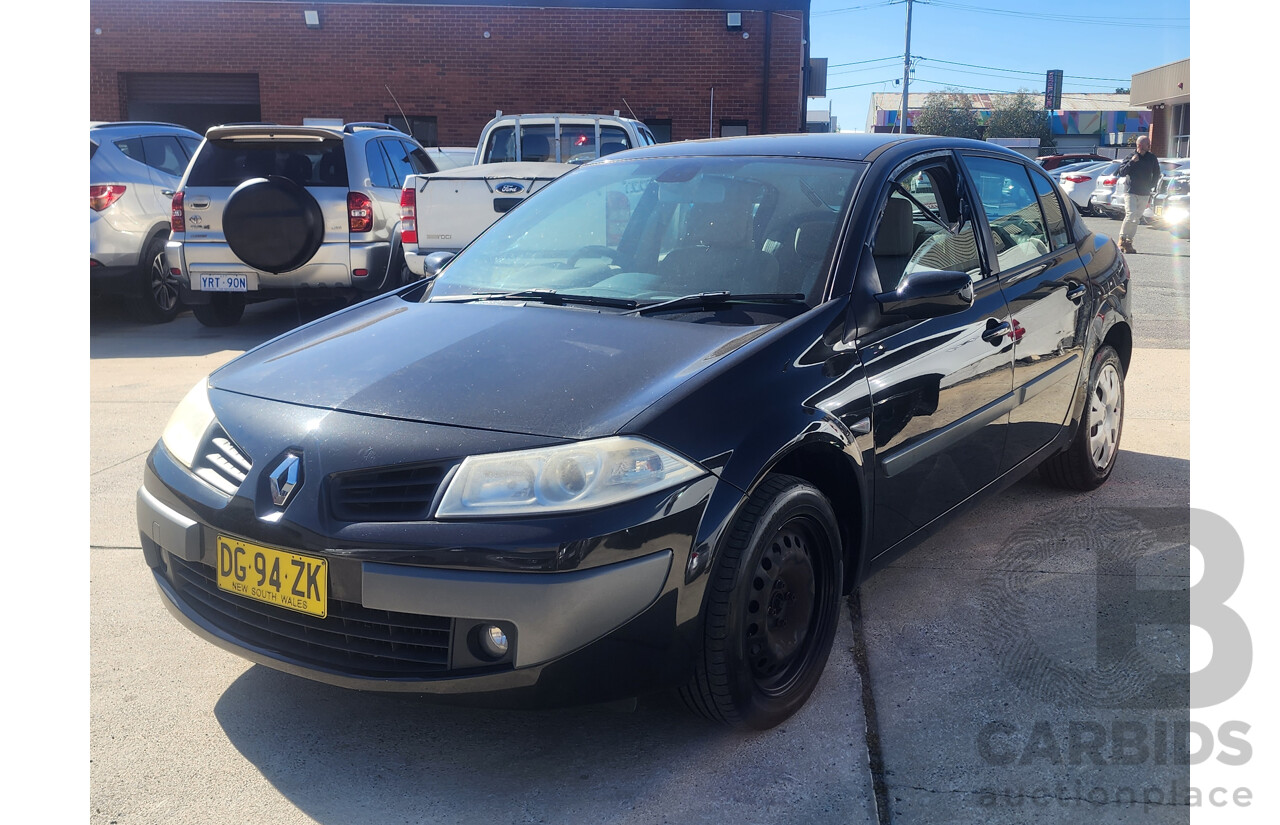 10/2008 Renault Megane Expression X84 MY06 UPGRADE 4d Sedan Black 2.0L