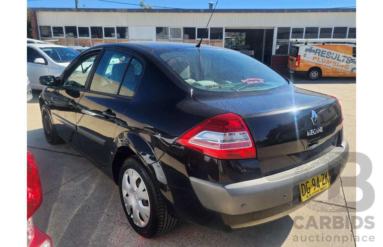 10/2008 Renault Megane Expression X84 MY06 UPGRADE 4d Sedan Black 2.0L
