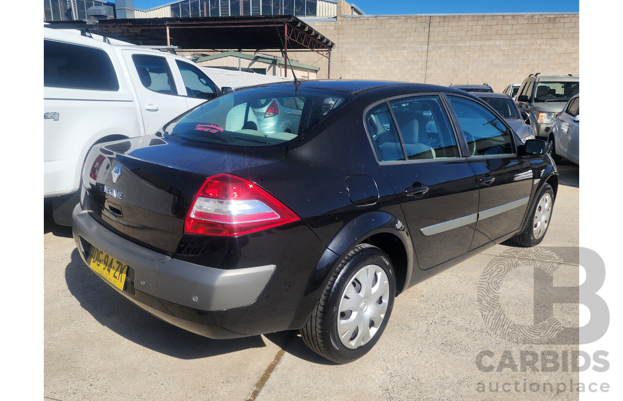 10/2008 Renault Megane Expression X84 MY06 UPGRADE 4d Sedan Black 2.0L