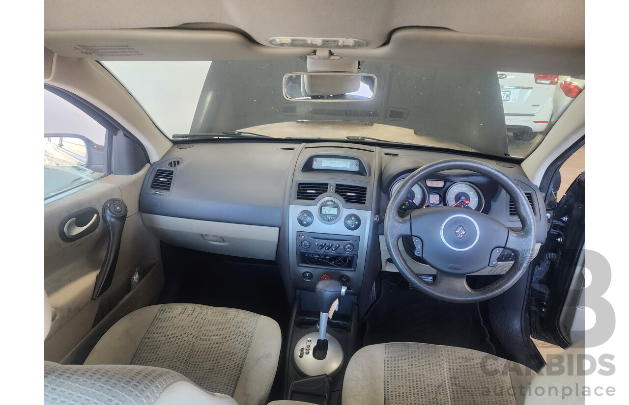 10/2008 Renault Megane Expression X84 MY06 UPGRADE 4d Sedan Black 2.0L