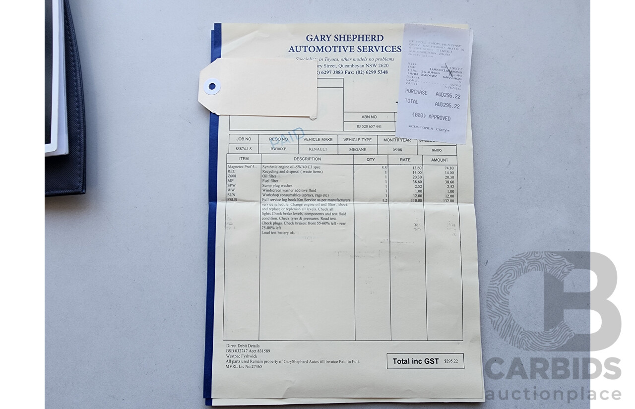 10/2008 Renault Megane Expression X84 MY06 UPGRADE 4d Sedan Black 2.0L