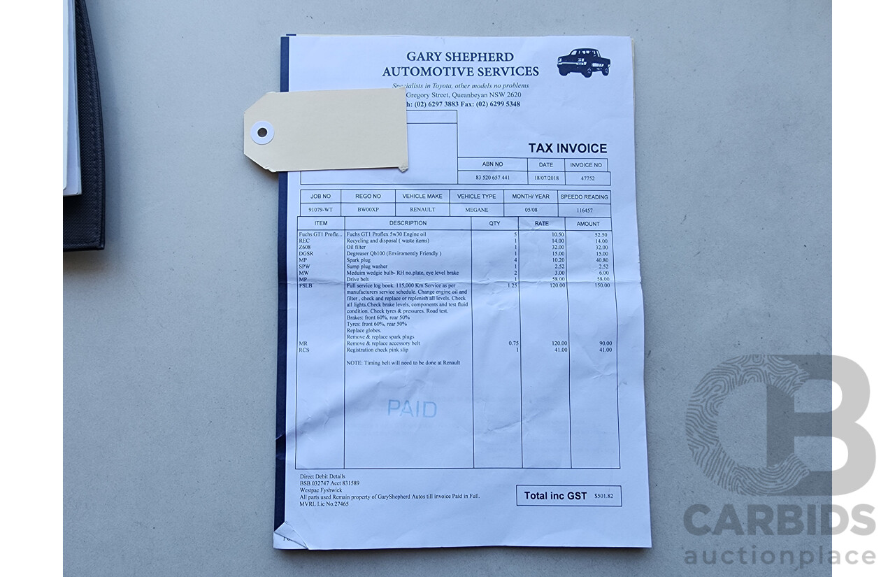 10/2008 Renault Megane Expression X84 MY06 UPGRADE 4d Sedan Black 2.0L