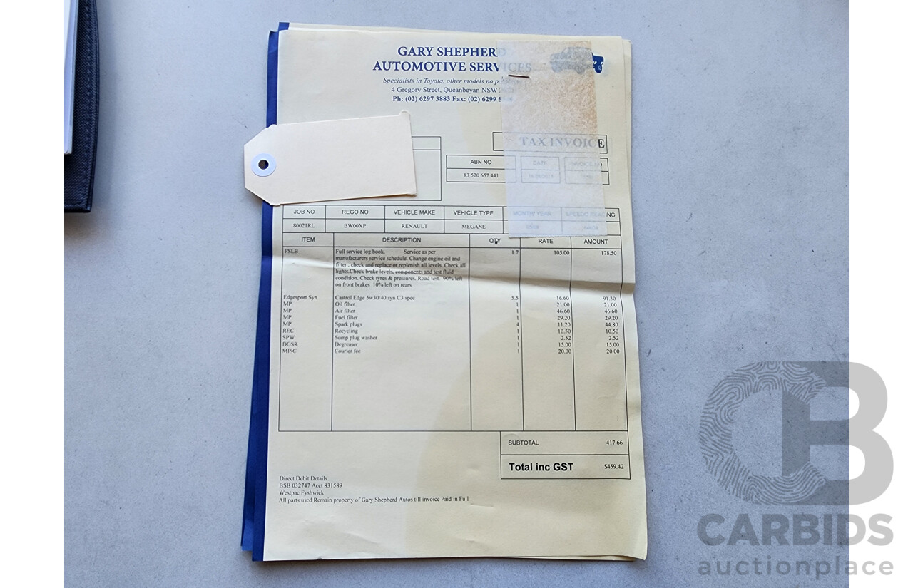 10/2008 Renault Megane Expression X84 MY06 UPGRADE 4d Sedan Black 2.0L