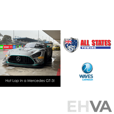 A Thrilling Hot Lap Experience in a Mercedes GT-3, $200 Voucher from All States Towing and $100 Waves Car Wash Voucher
