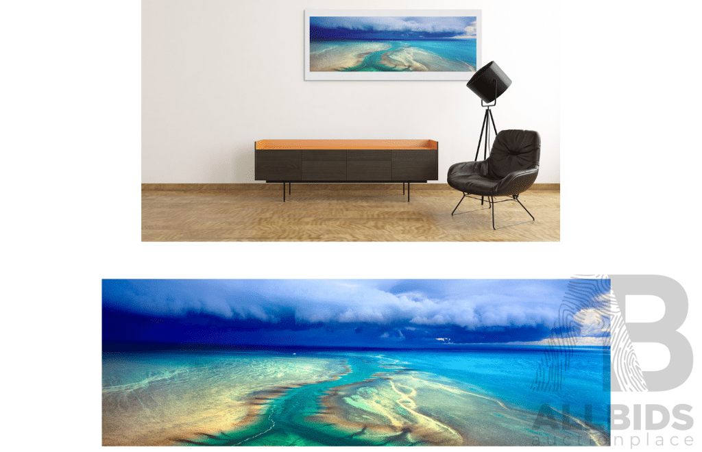 L36 - 40” Out of the Blue in a White Frame