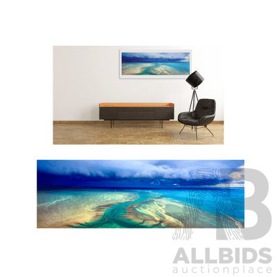 L36 - 40” Out of the Blue in a White Frame