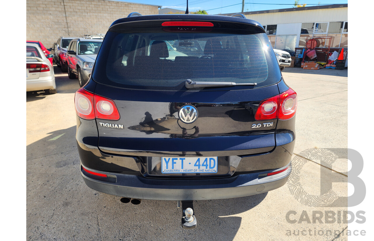 8/2009 Volkswagen Tiguan 103 TDI 5NC MY09 4d Wagon Black 2.0L
