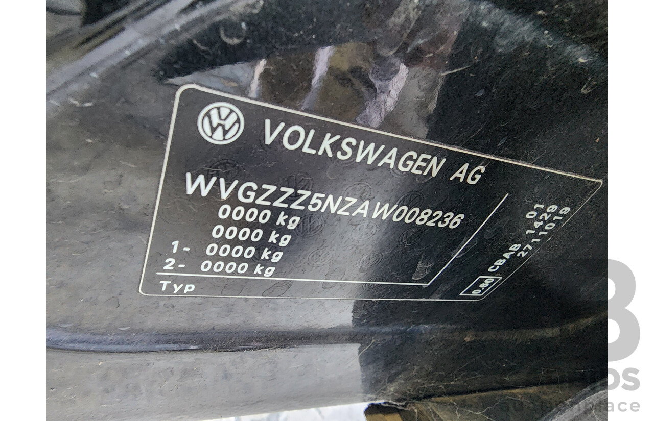 8/2009 Volkswagen Tiguan 103 TDI 5NC MY09 4d Wagon Black 2.0L