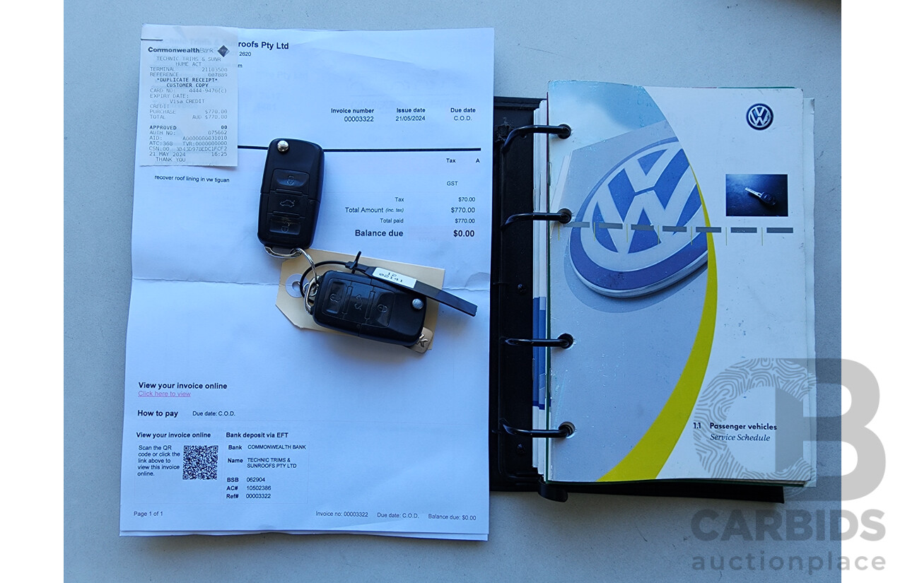8/2009 Volkswagen Tiguan 103 TDI 5NC MY09 4d Wagon Black 2.0L