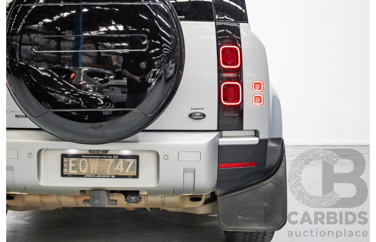 12/2021 Land Rover Defender 110 P400 SE (AWD) L663 MY2 4d Wagon Hakuba Silver Metallic Turbo 3.0L