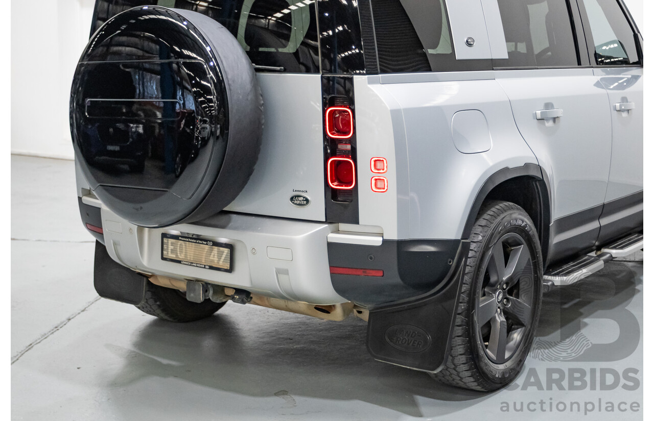 12/2021 Land Rover Defender 110 P400 SE (AWD) L663 MY2 4d Wagon Hakuba Silver Metallic Turbo 3.0L