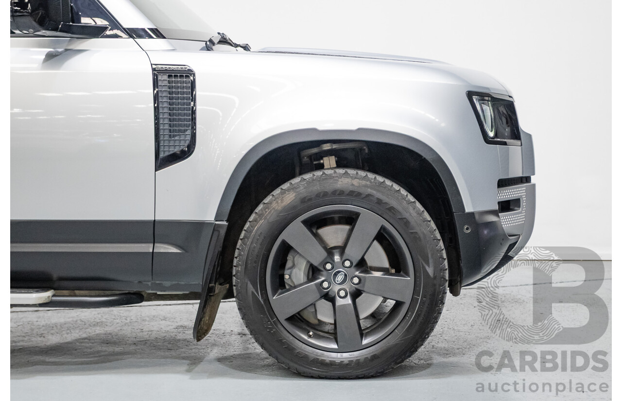 12/2021 Land Rover Defender 110 P400 SE (AWD) L663 MY2 4d Wagon Hakuba Silver Metallic Turbo 3.0L