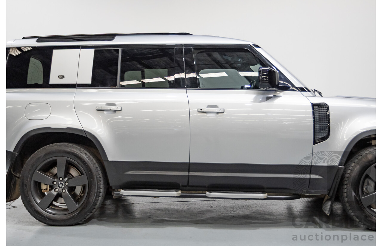 12/2021 Land Rover Defender 110 P400 SE (AWD) L663 MY2 4d Wagon Hakuba Silver Metallic Turbo 3.0L