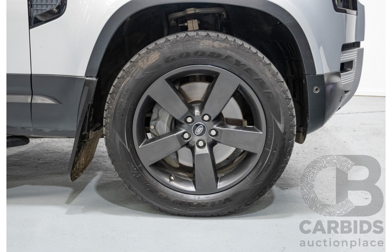 12/2021 Land Rover Defender 110 P400 SE (AWD) L663 MY2 4d Wagon Hakuba Silver Metallic Turbo 3.0L