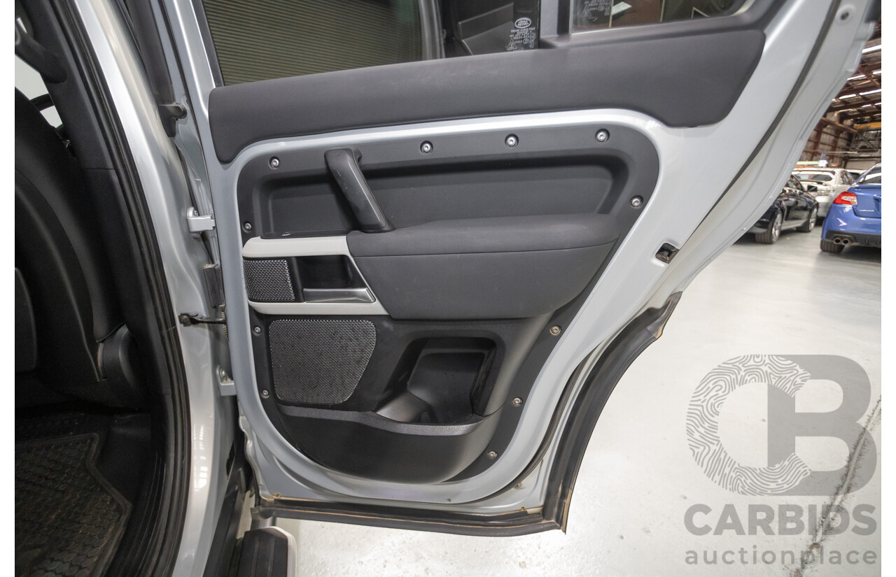 12/2021 Land Rover Defender 110 P400 SE (AWD) L663 MY2 4d Wagon Hakuba Silver Metallic Turbo 3.0L