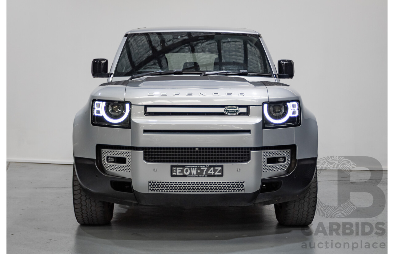 12/2021 Land Rover Defender 110 P400 SE (AWD) L663 MY2 4d Wagon Hakuba Silver Metallic Turbo 3.0L