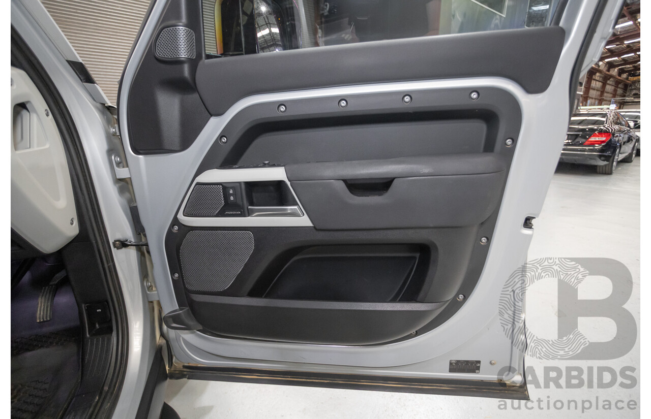 12/2021 Land Rover Defender 110 P400 SE (AWD) L663 MY2 4d Wagon Hakuba Silver Metallic Turbo 3.0L