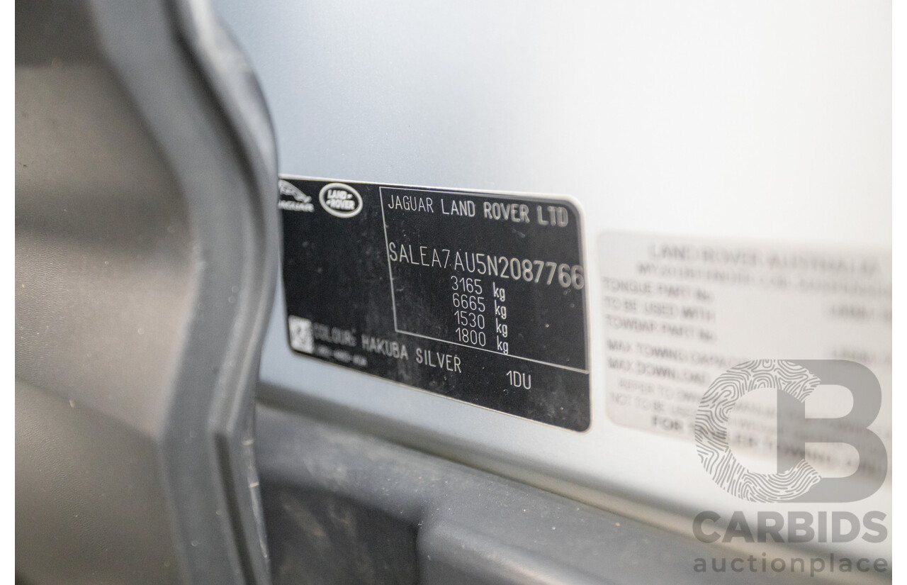 12/2021 Land Rover Defender 110 P400 SE (AWD) L663 MY2 4d Wagon Hakuba Silver Metallic Turbo 3.0L