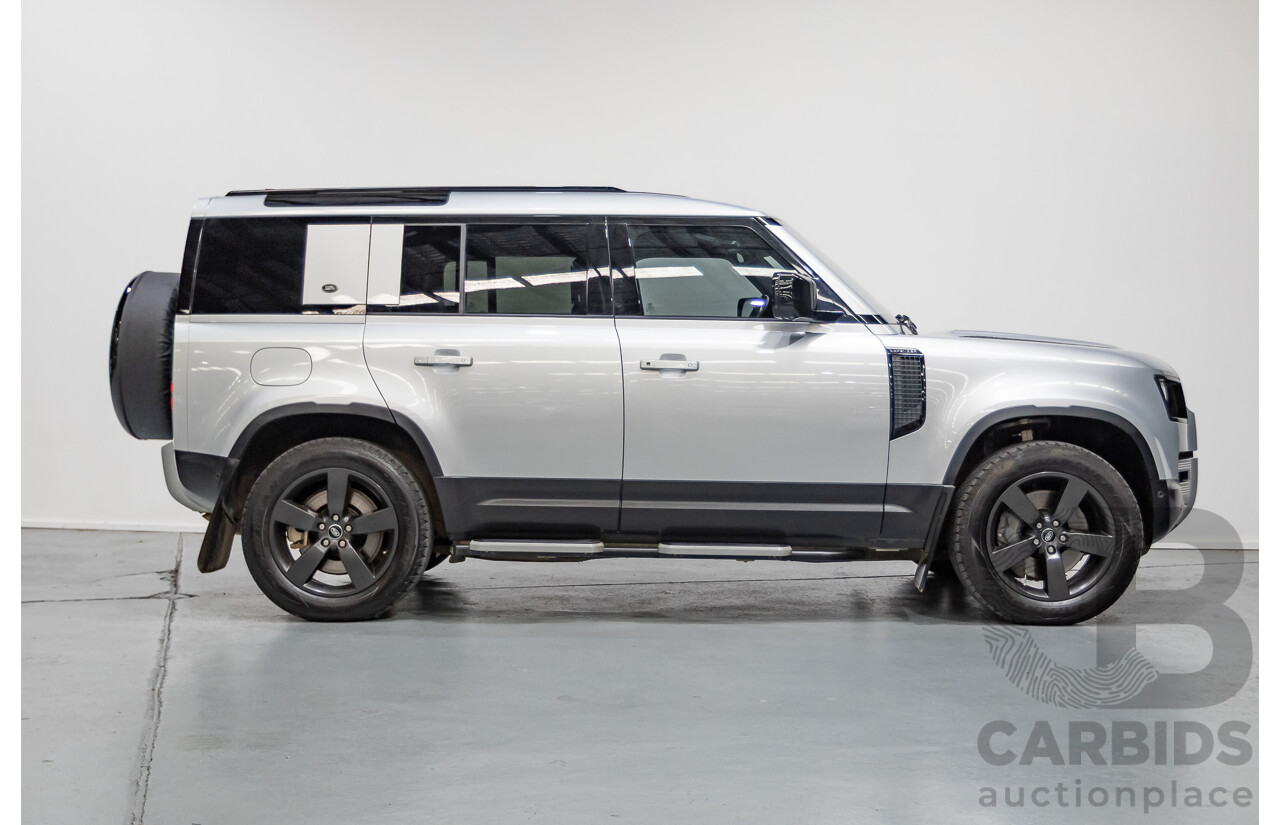 12/2021 Land Rover Defender 110 P400 SE (AWD) L663 MY2 4d Wagon Hakuba Silver Metallic Turbo 3.0L