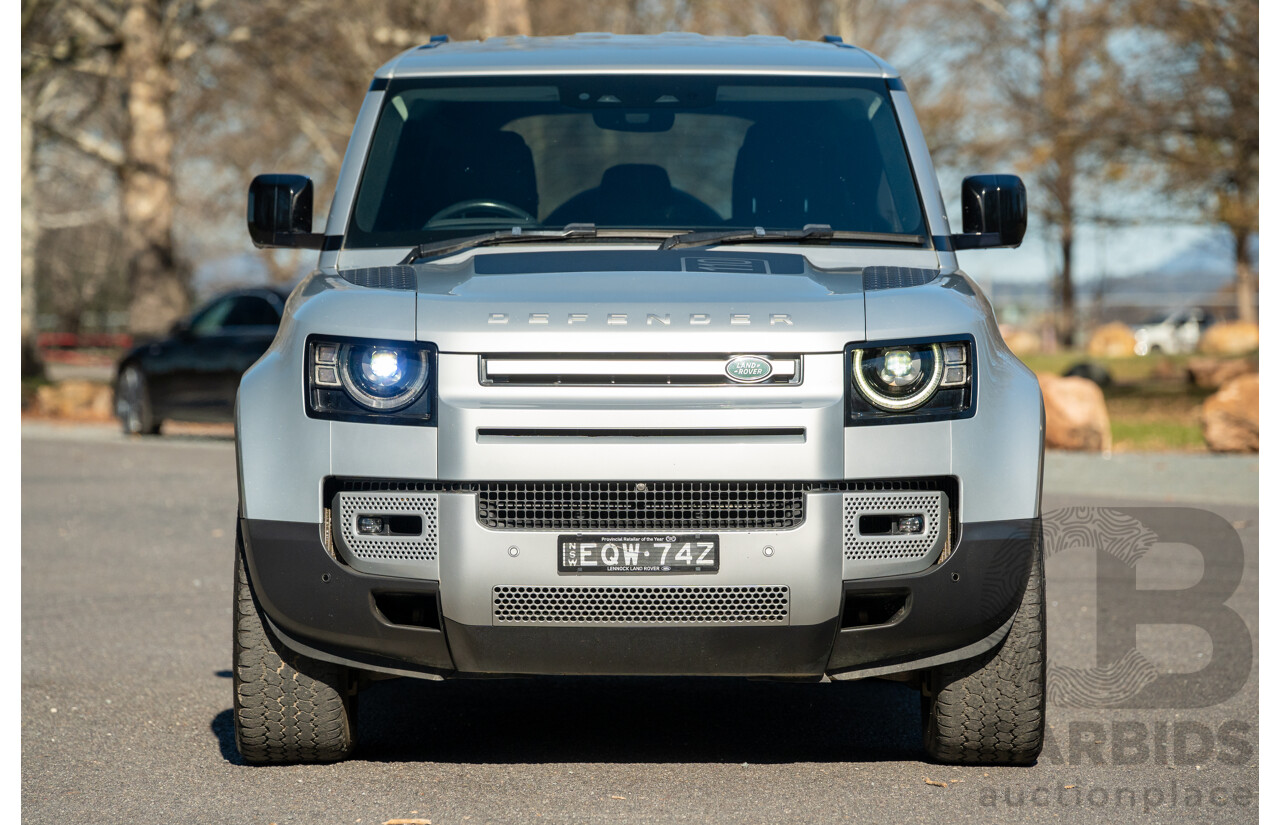 12/2021 Land Rover Defender 110 P400 SE (AWD) L663 MY22 4d Wagon Hakuba Silver Metallic Turbo 3.0L - MHEV