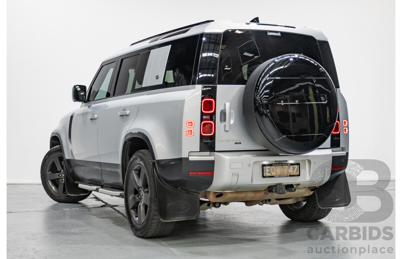 12/2021 Land Rover Defender 110 P400 SE (AWD) L663 MY2 4d Wagon Hakuba Silver Metallic Turbo 3.0L