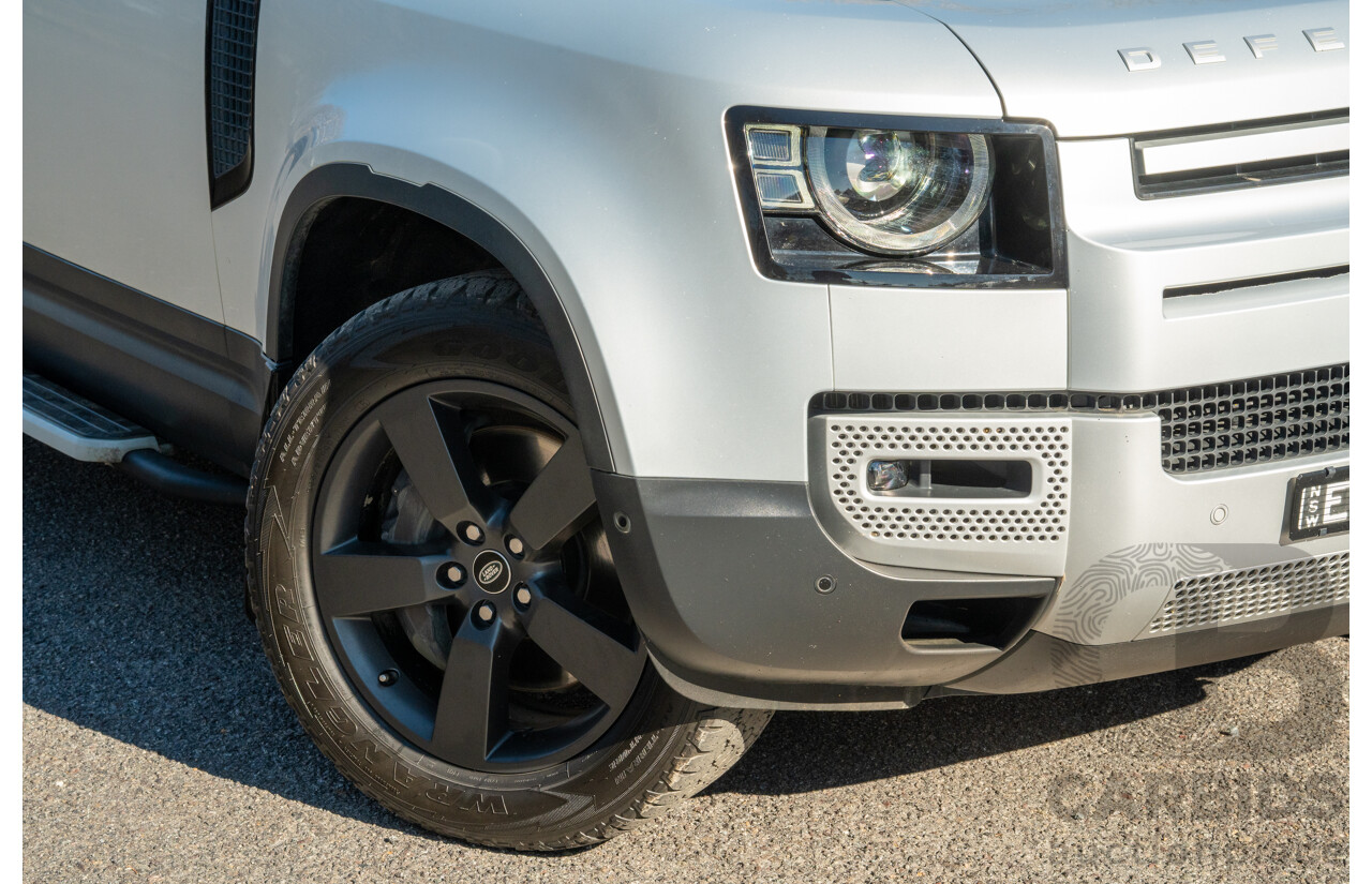 12/2021 Land Rover Defender 110 P400 SE (AWD) L663 MY22 4d Wagon Hakuba Silver Metallic Turbo 3.0L - MHEV