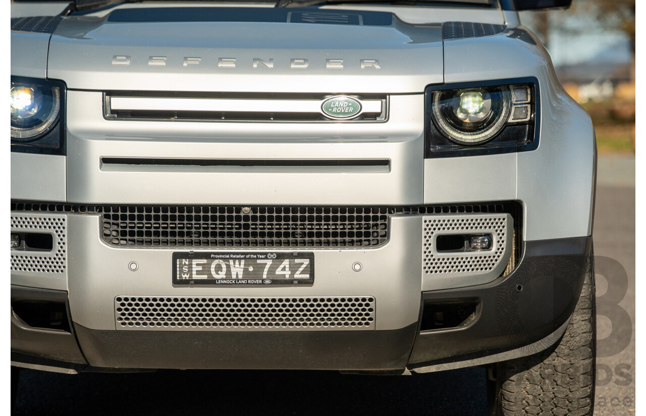 12/2021 Land Rover Defender 110 P400 SE (AWD) L663 MY22 4d Wagon Hakuba Silver Metallic Turbo 3.0L - MHEV