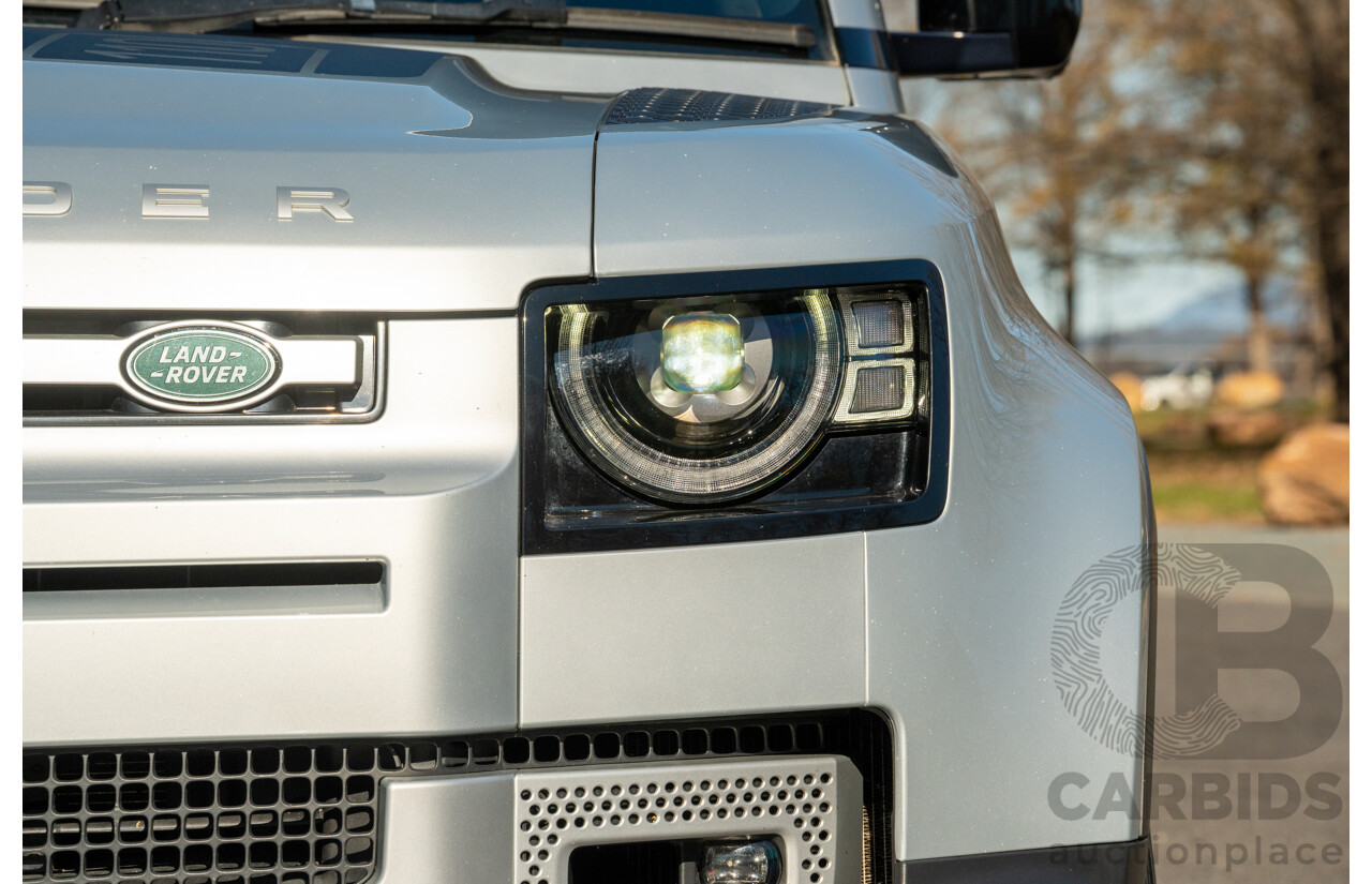 12/2021 Land Rover Defender 110 P400 SE (AWD) L663 MY22 4d Wagon Hakuba Silver Metallic Turbo 3.0L - MHEV