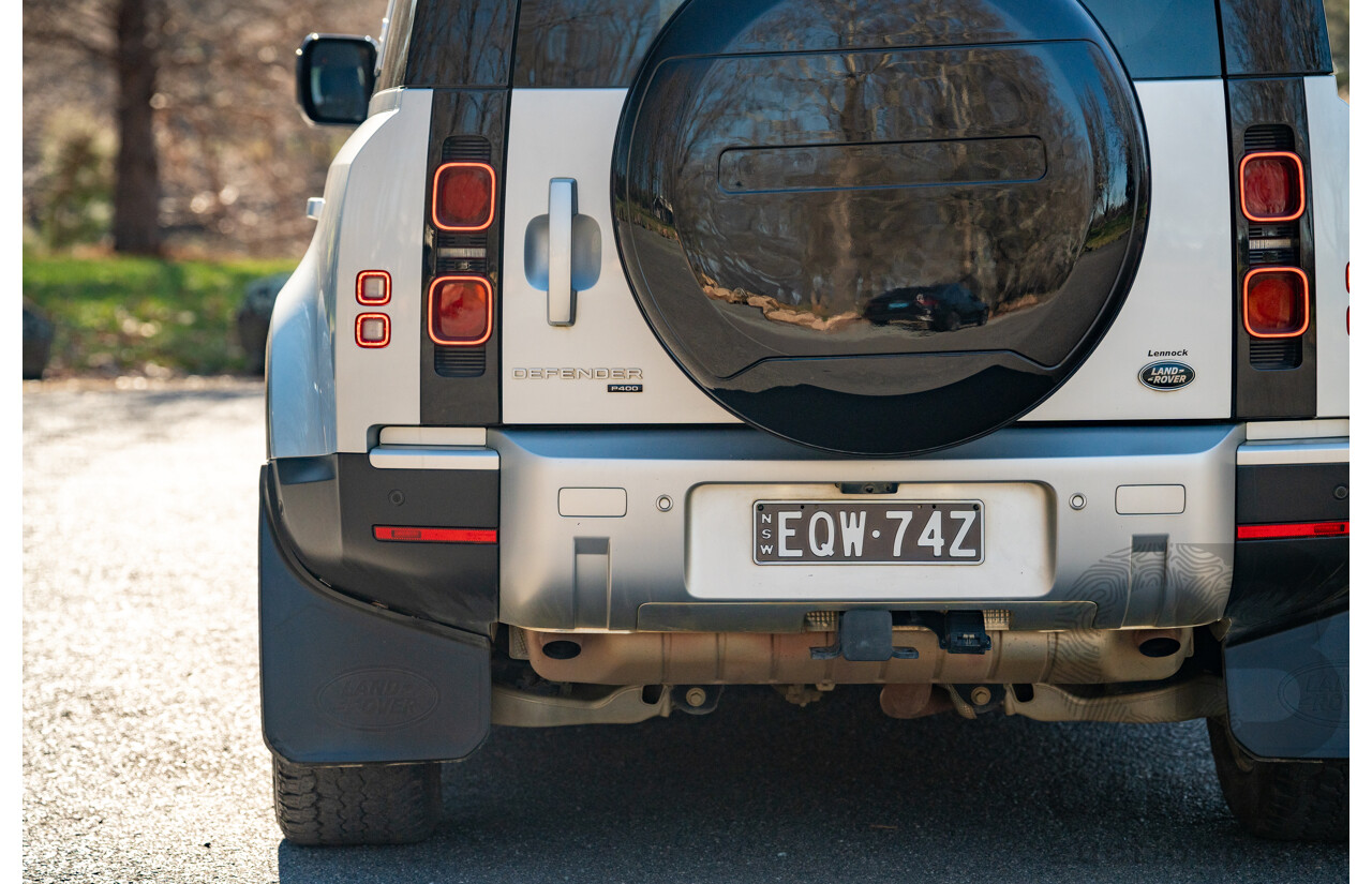 12/2021 Land Rover Defender 110 P400 SE (AWD) L663 MY22 4d Wagon Hakuba Silver Metallic Turbo 3.0L - MHEV
