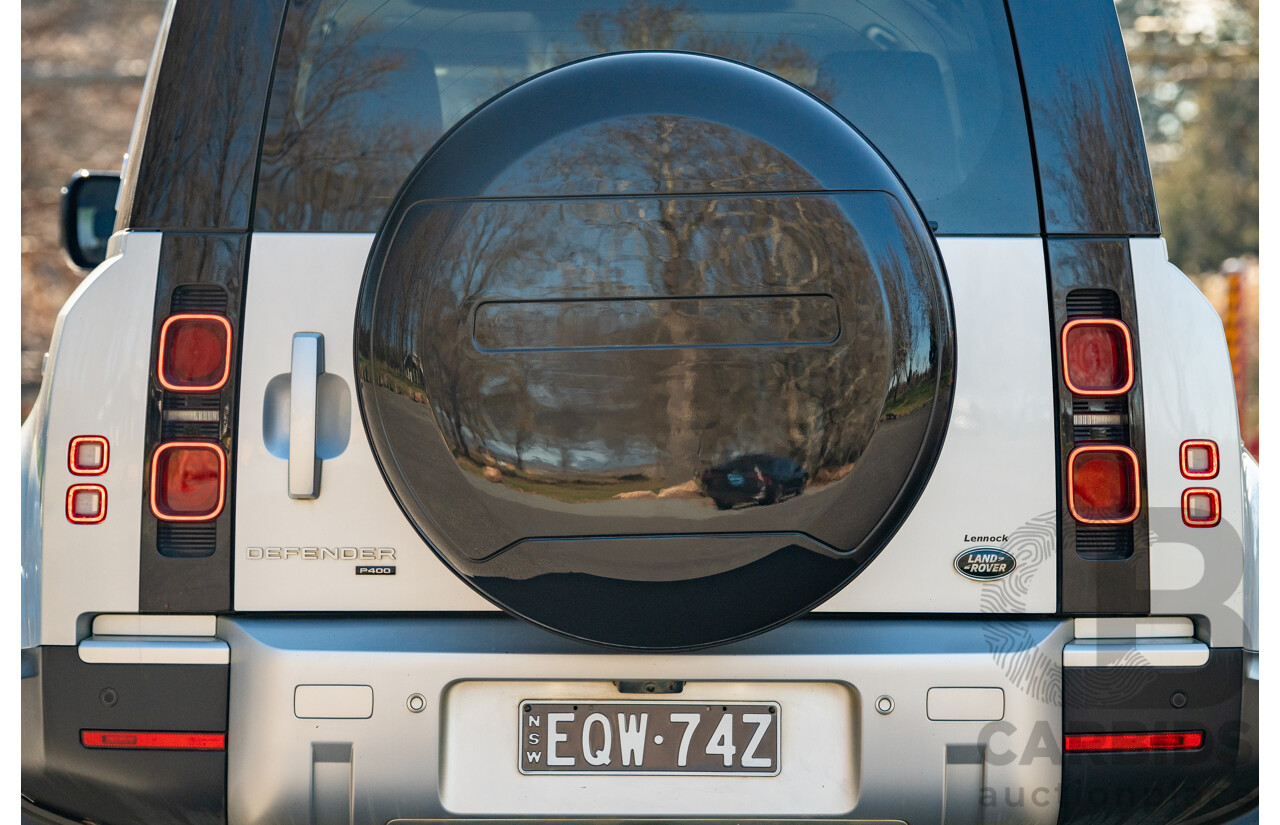 12/2021 Land Rover Defender 110 P400 SE (AWD) L663 MY22 4d Wagon Hakuba Silver Metallic Turbo 3.0L - MHEV
