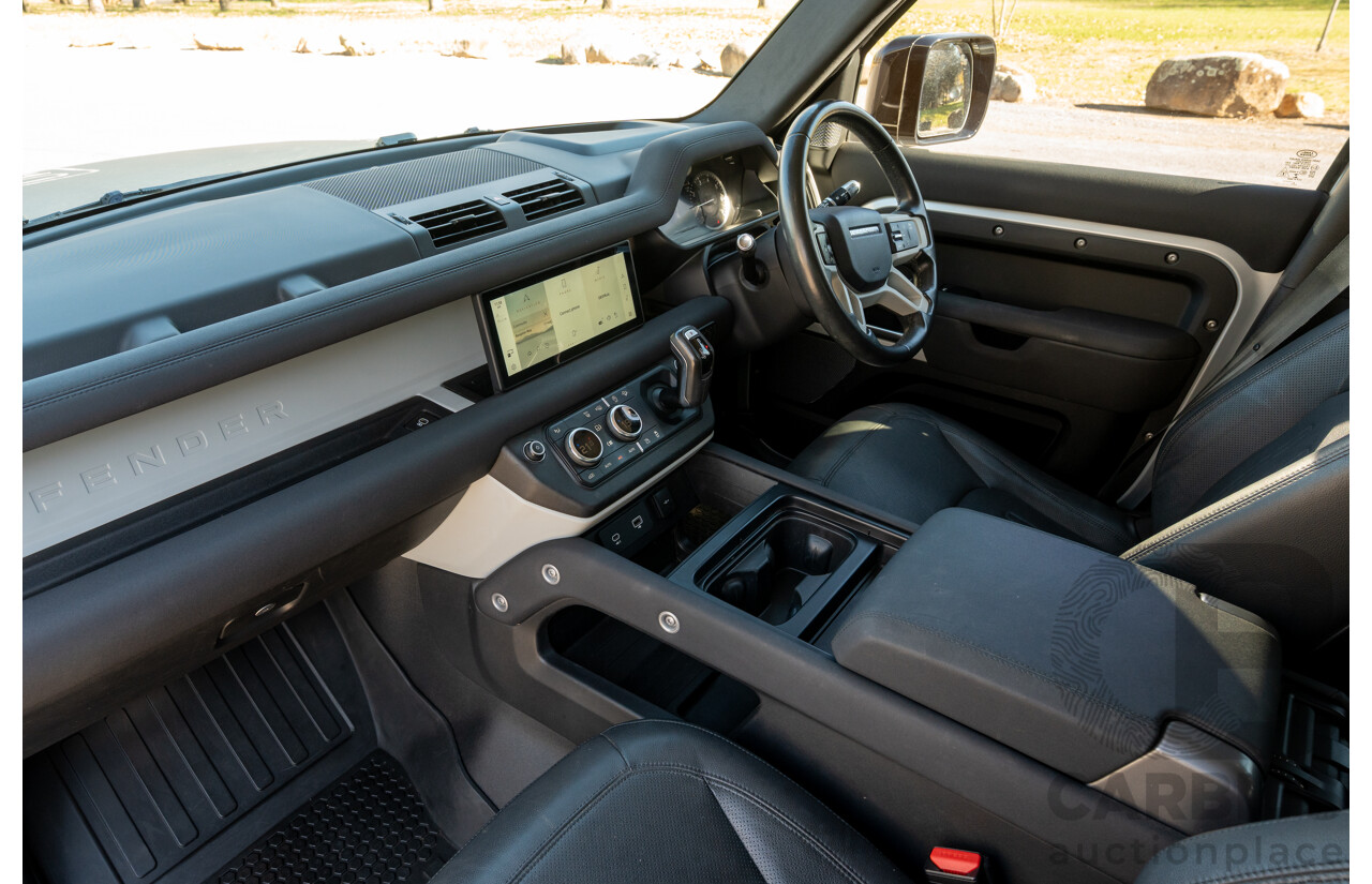 12/2021 Land Rover Defender 110 P400 SE (AWD) L663 MY22 4d Wagon Hakuba Silver Metallic Turbo 3.0L - MHEV