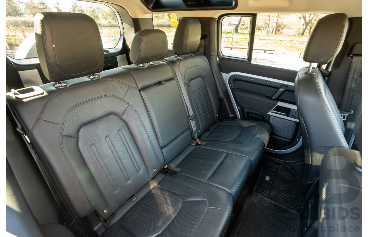 12/2021 Land Rover Defender 110 P400 SE (AWD) L663 MY22 4d Wagon Hakuba Silver Metallic Turbo 3.0L - MHEV