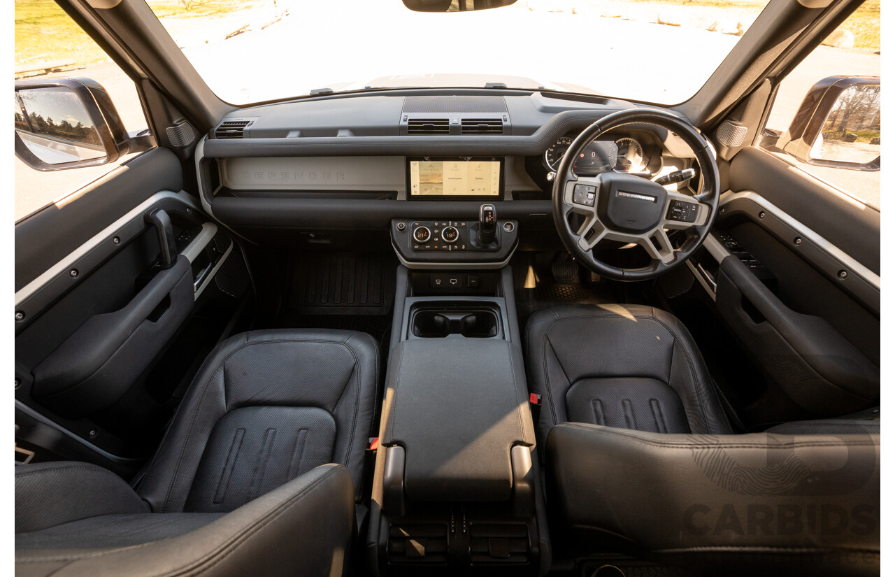 12/2021 Land Rover Defender 110 P400 SE (AWD) L663 MY22 4d Wagon Hakuba Silver Metallic Turbo 3.0L - MHEV