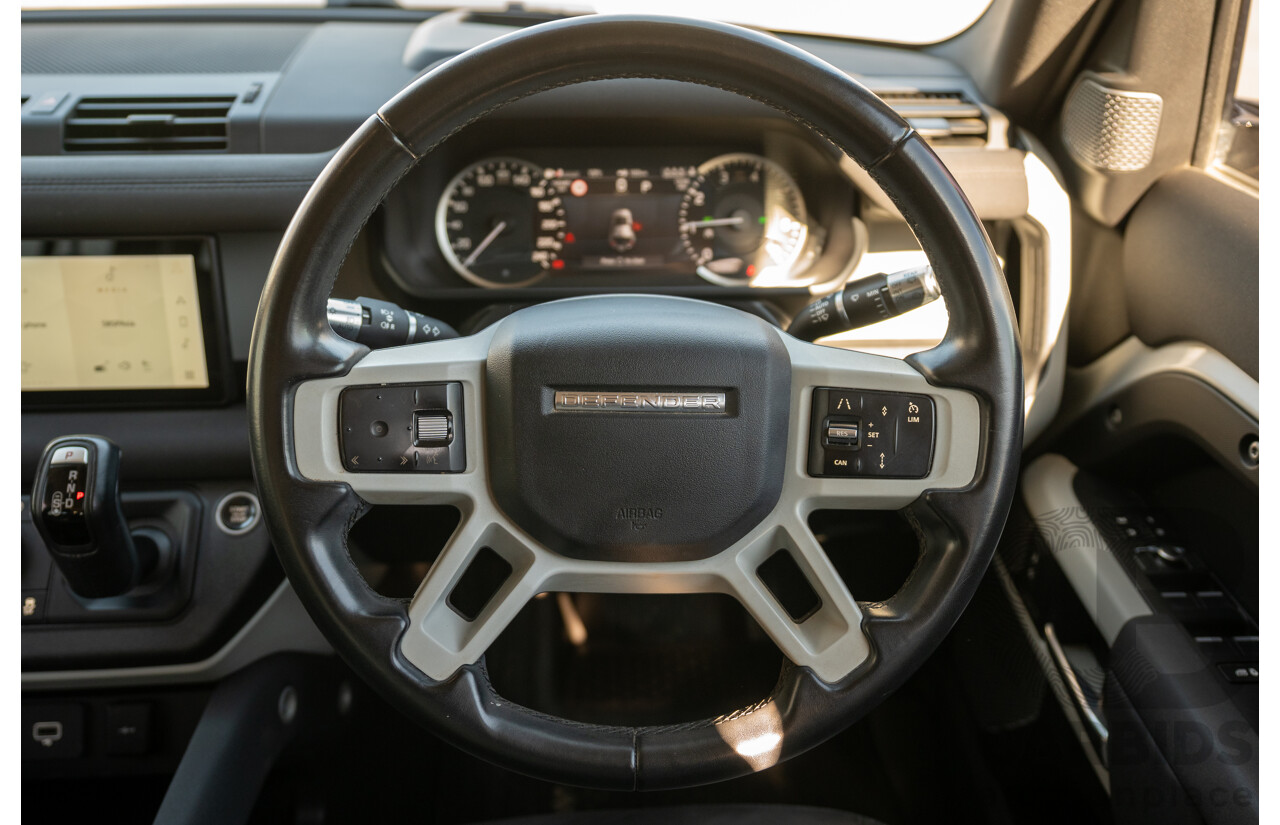 12/2021 Land Rover Defender 110 P400 SE (AWD) L663 MY22 4d Wagon Hakuba Silver Metallic Turbo 3.0L - MHEV