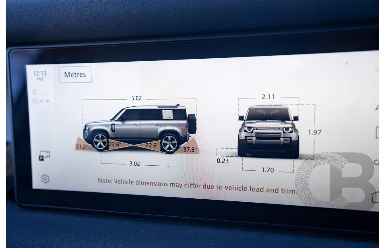 12/2021 Land Rover Defender 110 P400 SE (AWD) L663 MY22 4d Wagon Hakuba Silver Metallic Turbo 3.0L - MHEV