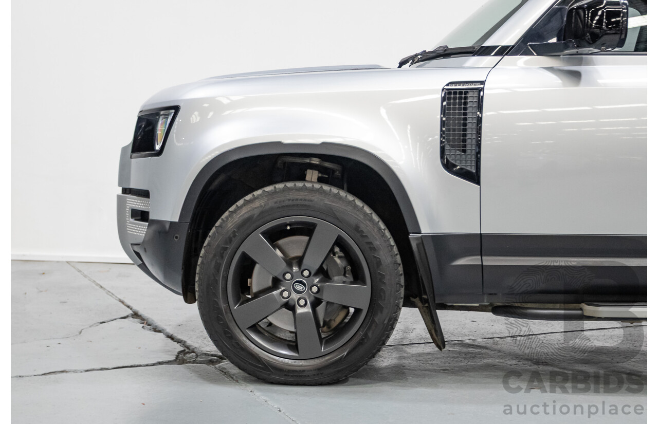12/2021 Land Rover Defender 110 P400 SE (AWD) L663 MY2 4d Wagon Hakuba Silver Metallic Turbo 3.0L