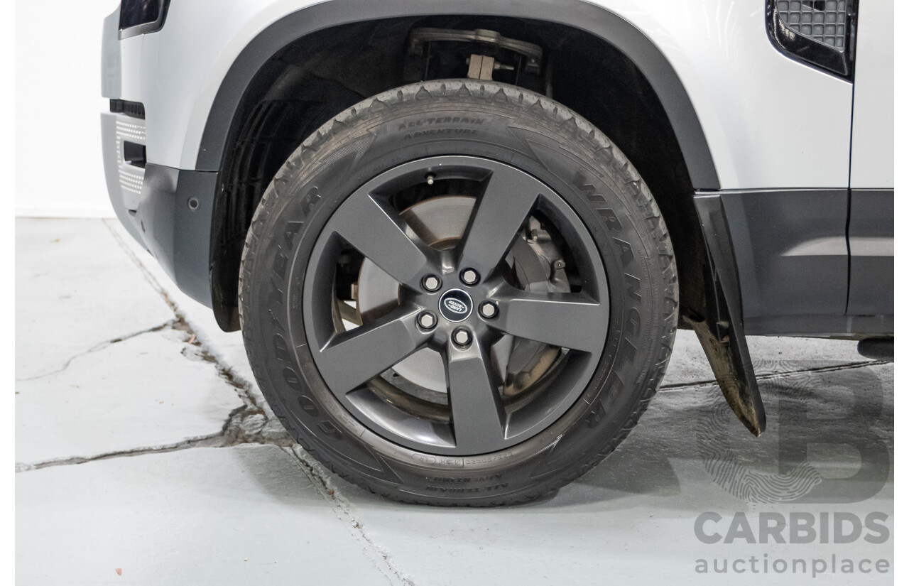 12/2021 Land Rover Defender 110 P400 SE (AWD) L663 MY2 4d Wagon Hakuba Silver Metallic Turbo 3.0L