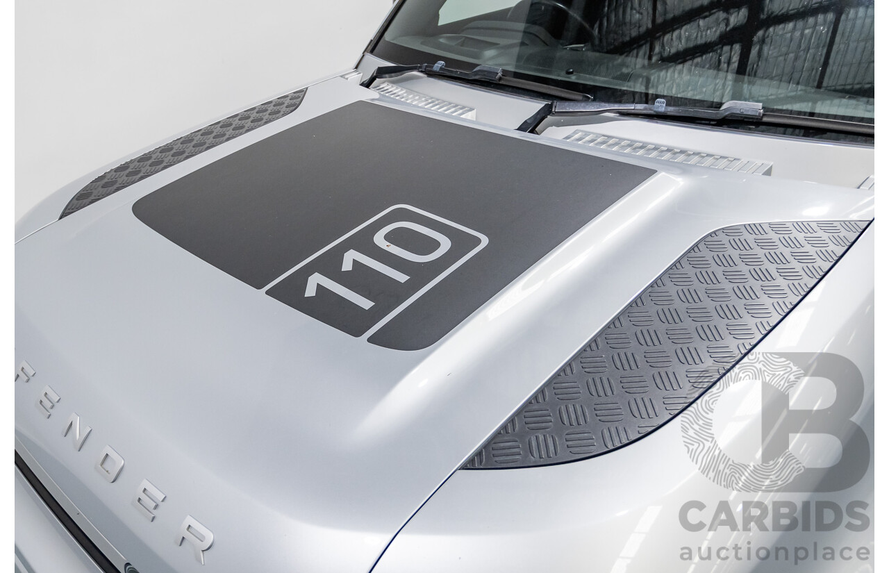 12/2021 Land Rover Defender 110 P400 SE (AWD) L663 MY2 4d Wagon Hakuba Silver Metallic Turbo 3.0L