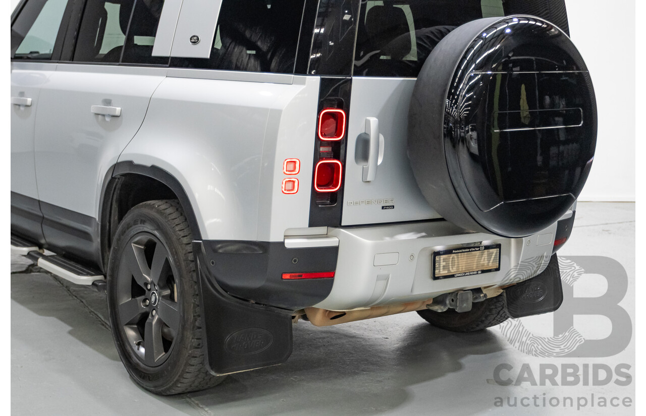 12/2021 Land Rover Defender 110 P400 SE (AWD) L663 MY2 4d Wagon Hakuba Silver Metallic Turbo 3.0L