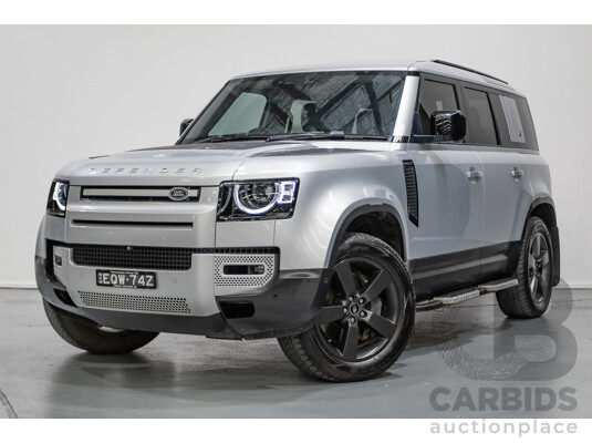 12/2021 Land Rover Defender 110 P400 SE (AWD) L663 MY2 4d Wagon Hakuba Silver Metallic Turbo 3.0L