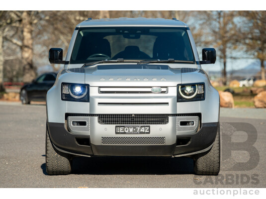 12/2021 Land Rover Defender 110 P400 SE (AWD) L663 MY22 4d Wagon Hakuba Silver Metallic Turbo 3.0L - MHEV