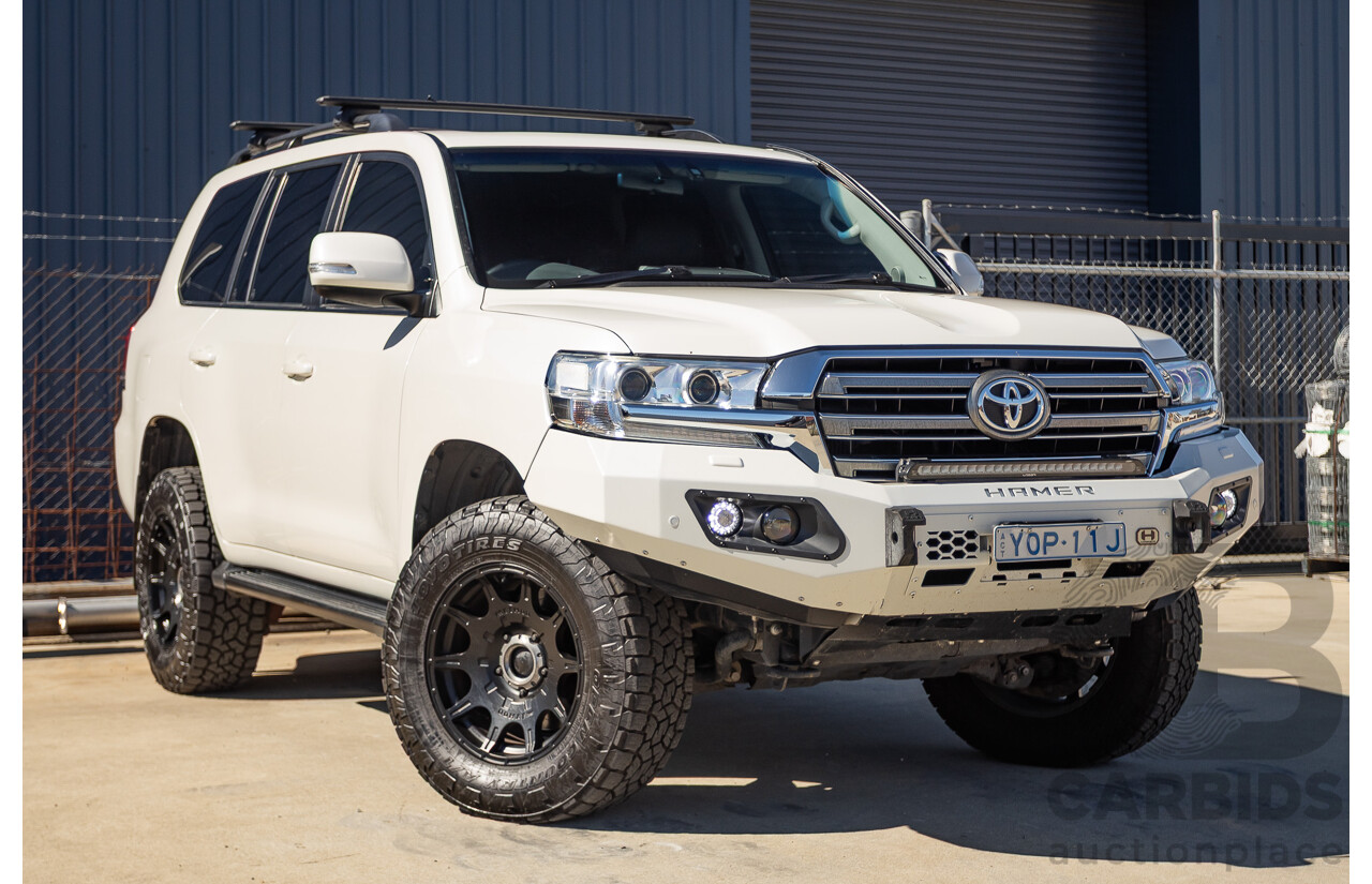07/2017 Toyota Landcruiser VX (4x4) VDJ200R MY16 4D Wagon Crystal White Pearl Twin Turbo Diesel 4.5L - 7 seats
